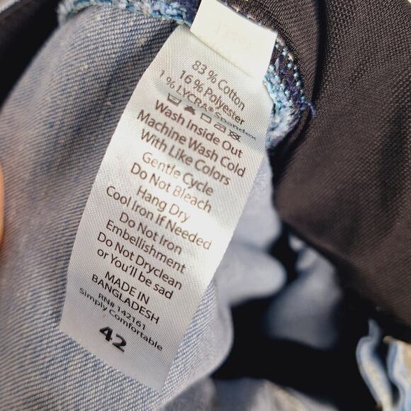 Lularoe High Rise Slim Straight Jean 42 (22-23W) Magic Waist Light Wash Stretch - Picture 7 of 9